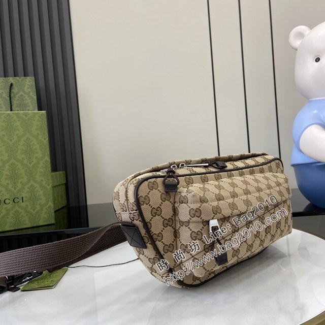 Gucci專櫃古馳最新款2025早春男士包袋系列腰包挎包 jh2798型號：802096